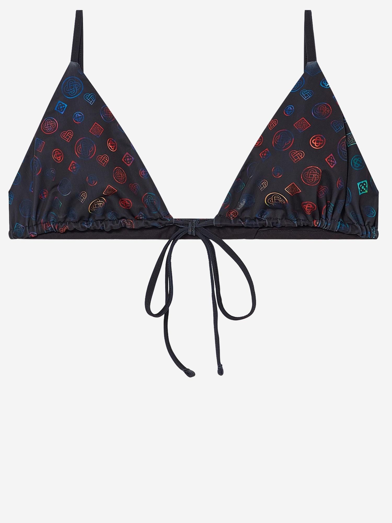 TOP BIKINI CON CORDINO E MONOGRAMMA WSP26SWM083 01 CASABLANCA 