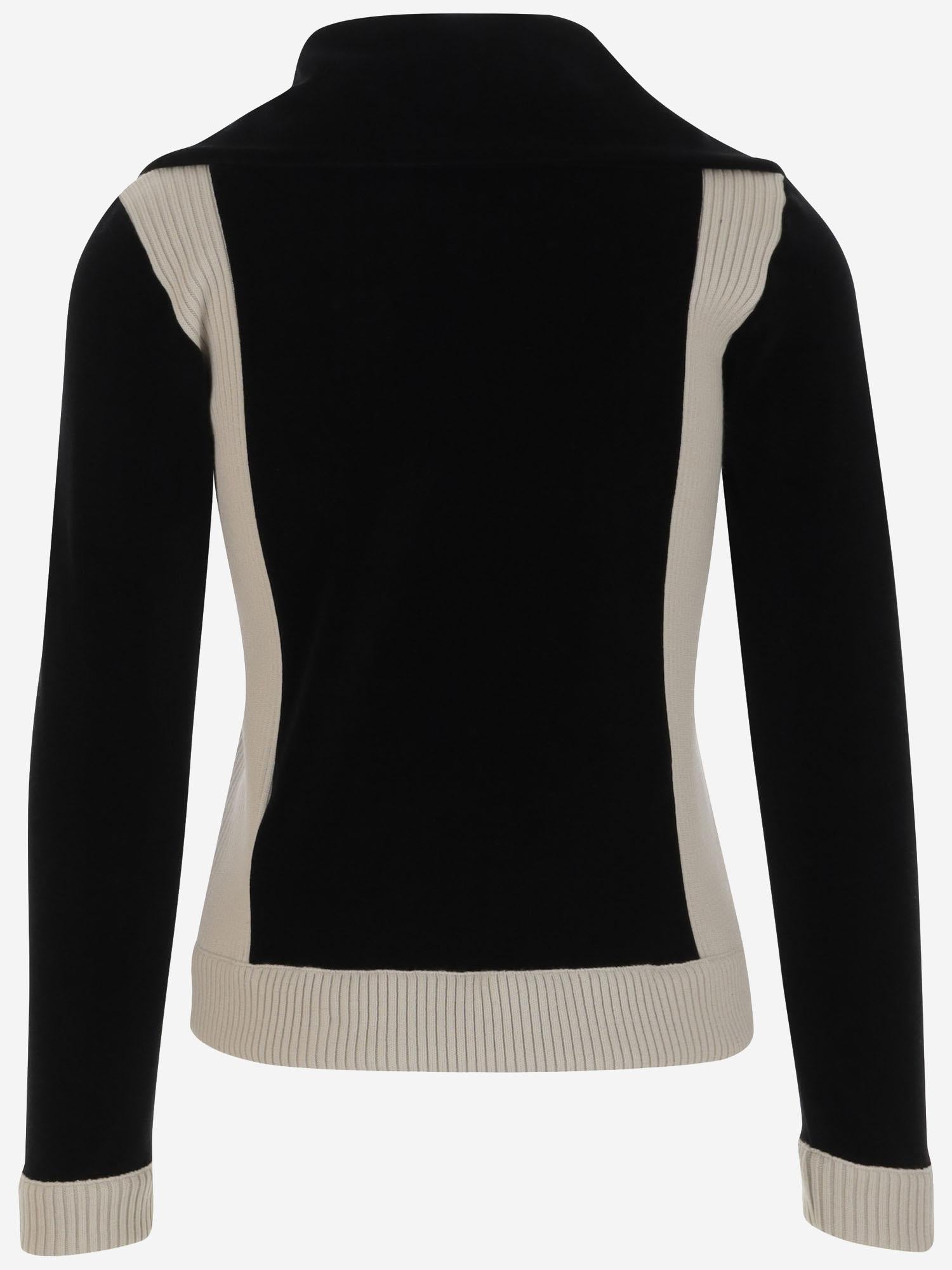 FELPA IN CINIGLIA CON ZIP E PATCH CHEZ VALENTINO 6V3MF28VARA 0NO VALENTINO 
