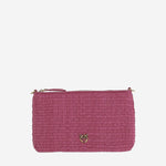 Borsa piatta a tracolla in rafia 104277 A2CFN17Q PINKO 