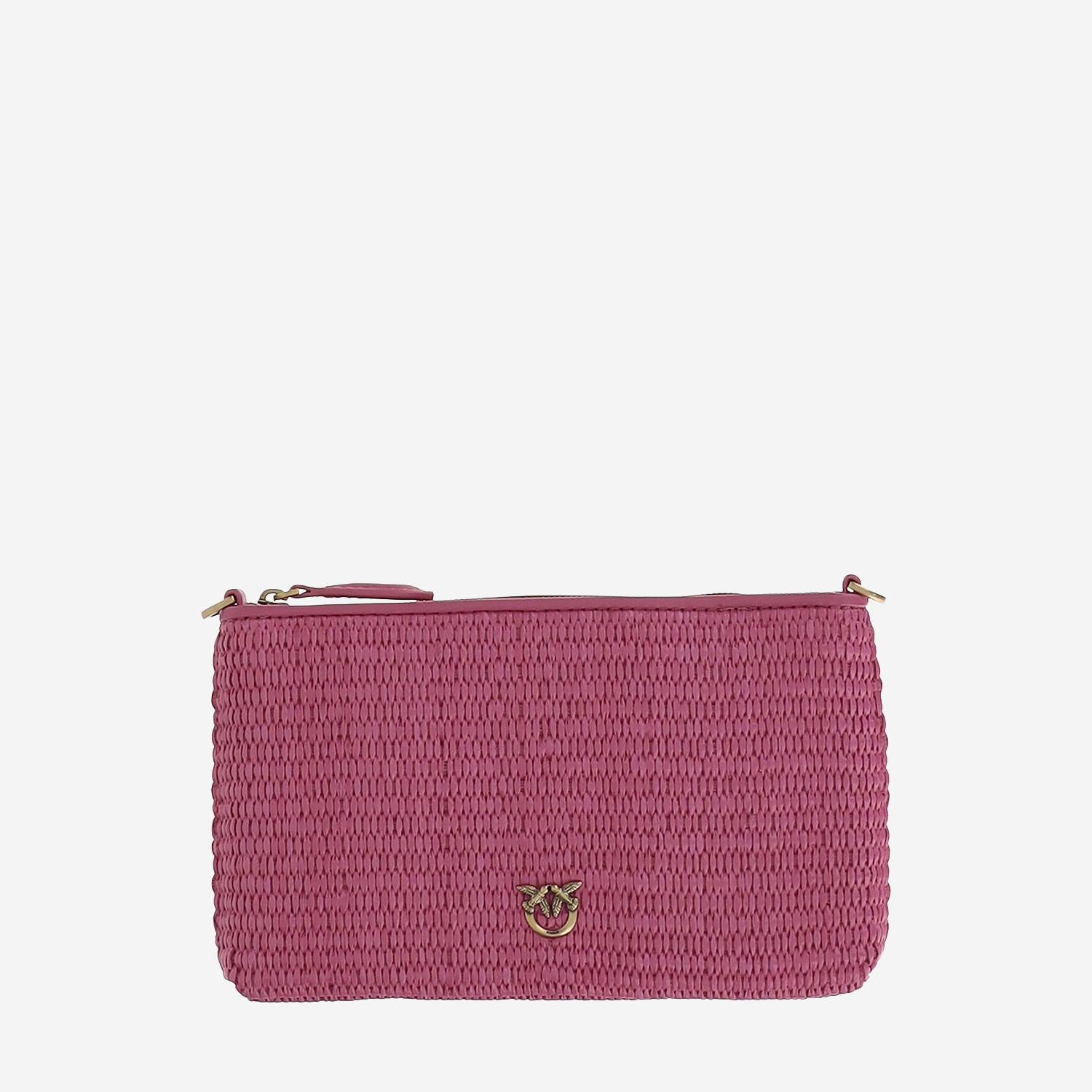 Borsa piatta a tracolla in rafia 104277 A2CFN17Q PINKO 