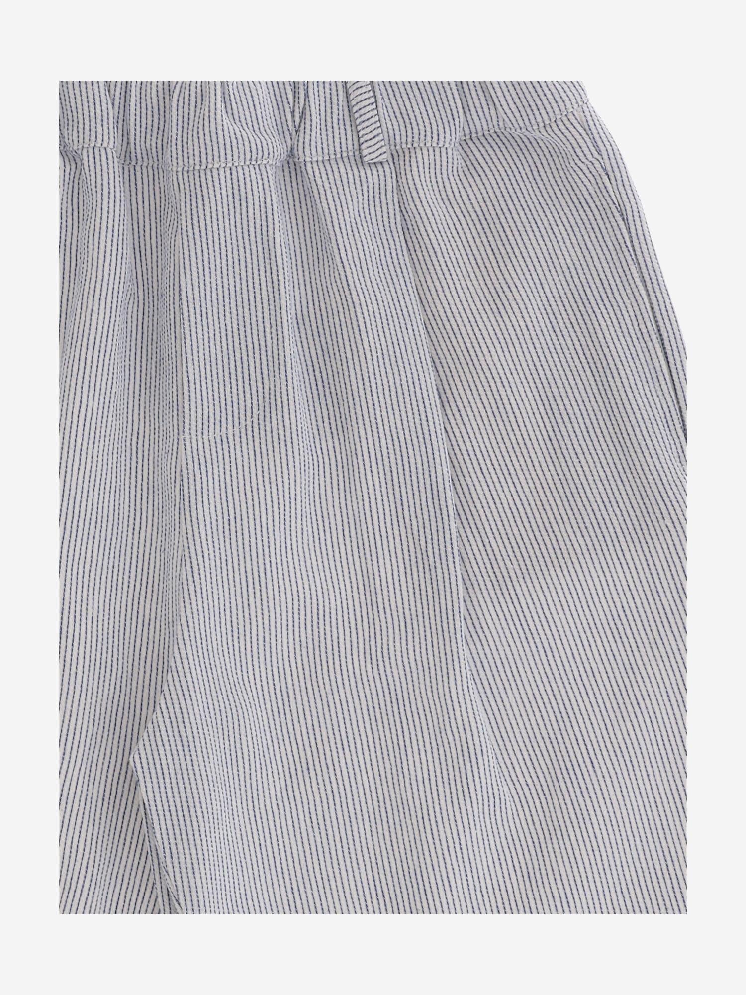PANTALONI CORTI IN MISTO COTONE A RIGHE 24618064 123 BABE & TESS KIDS 