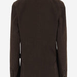 BLAZER DOPPIOPETTO IN COTONE CON REVERS IN VELLUTO 010437 2397703 DRIES VAN NOTEN 