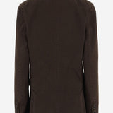 BLAZER DOPPIOPETTO IN COTONE CON REVERS IN VELLUTO 010437 2397703 DRIES VAN NOTEN 