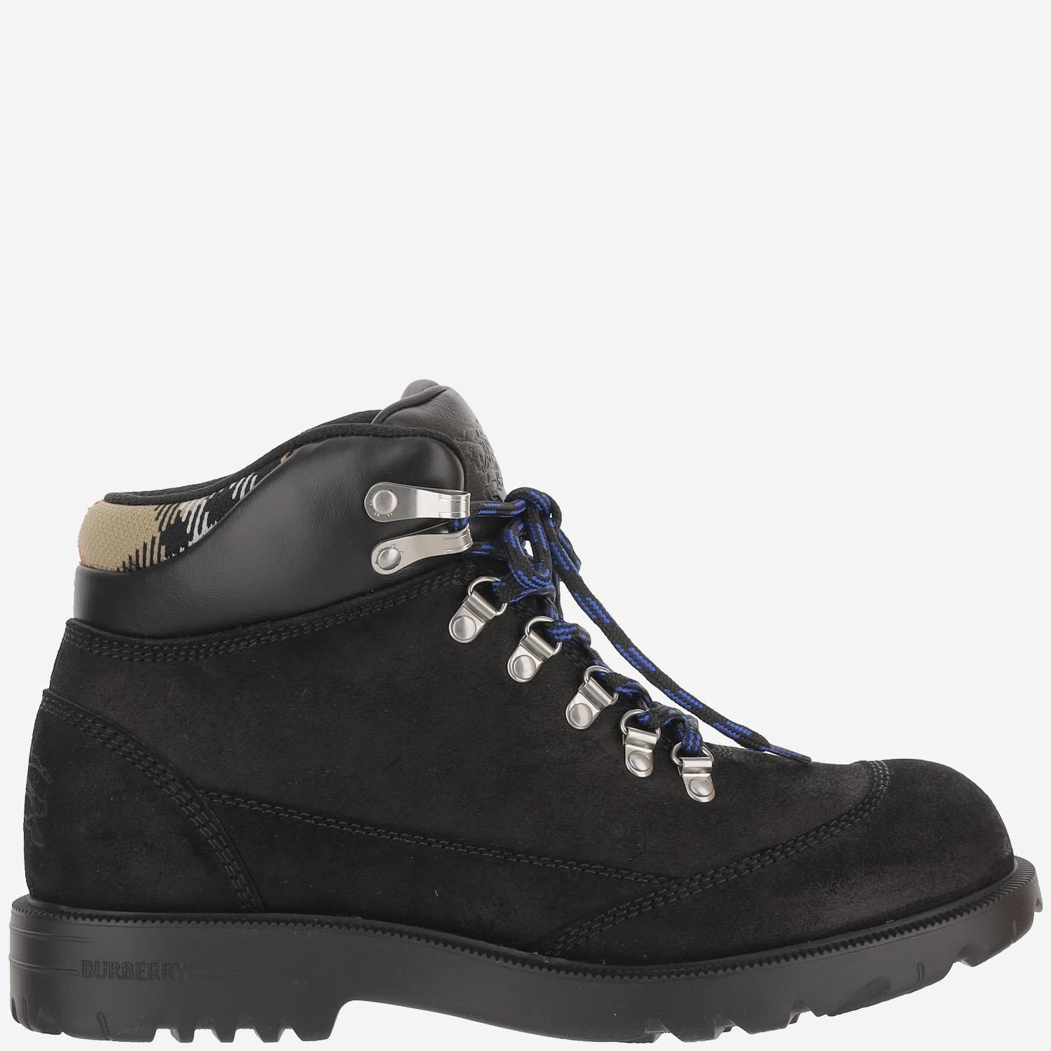 STIVALETTO DA TREKKING MOOR in pelle scamosciata 8111674 BLACK BURBERRY 