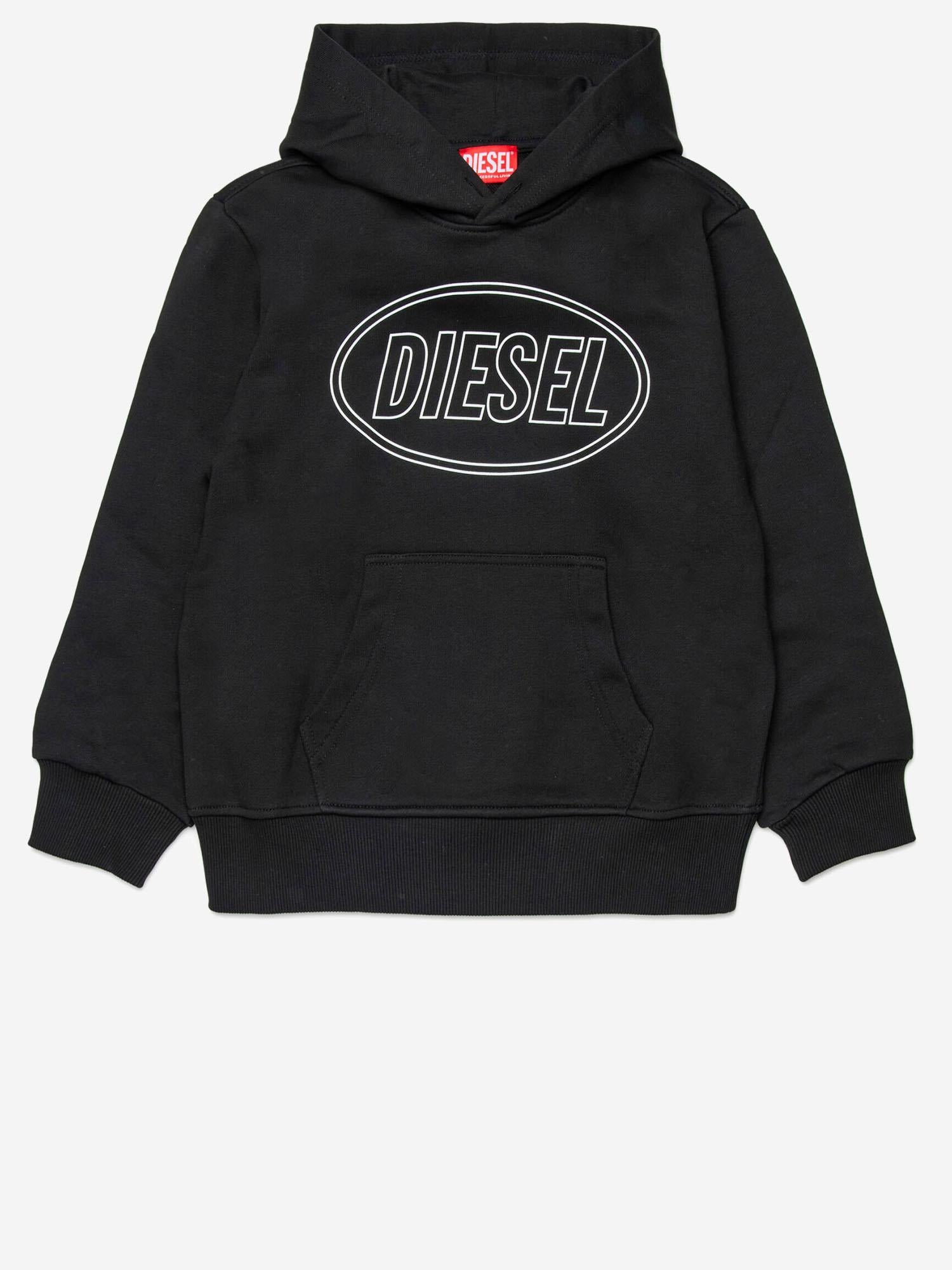 FELPA IN COTONE CON LOGO J02612 0GEADK900 DIESEL KIDS 