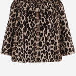 CAPOTTO IN PELLICCIA SINTETICA CON MOTIVO ANIMALIER EF82 LEO005 UNCOMMON 