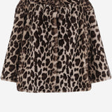 CAPOTTO IN PELLICCIA SINTETICA CON MOTIVO ANIMALIER EF82 LEO005 UNCOMMON 