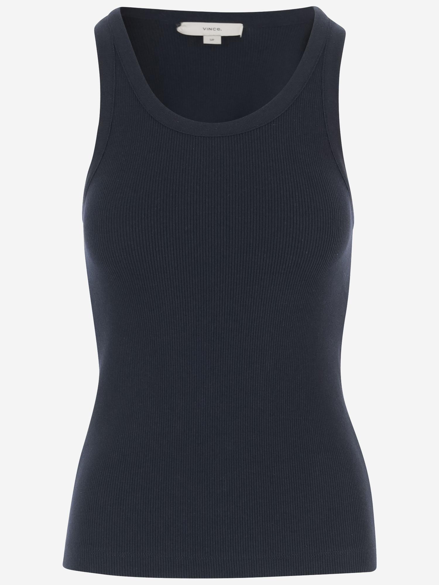 CANOTTA IN MISTO COTONE STRETCH V018884418 403CBL VINCE 