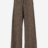 PANTALONI IN MISTO COTONE CON MOTIVO ANIMALIER S26307 0680 SASUPHI 