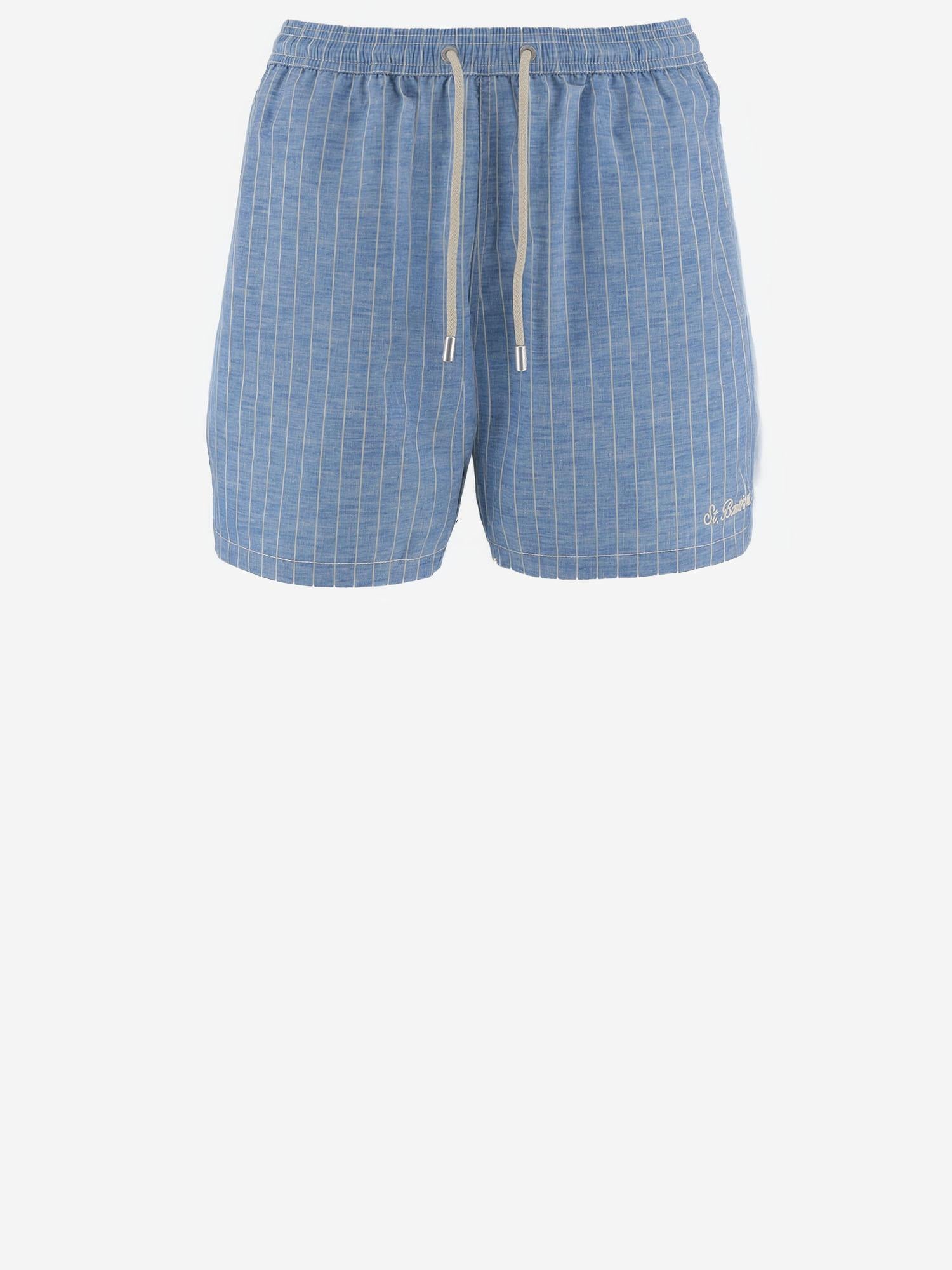 SHORTS DA BAGNO IN NYLON CON MOTIVO A RIGHE SYR0001 00489L MC2 SAINT BARTH 