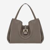 BORSA A SPALLA IN PELLE 219804 001NERO SALVATORE FERRAGAMO 