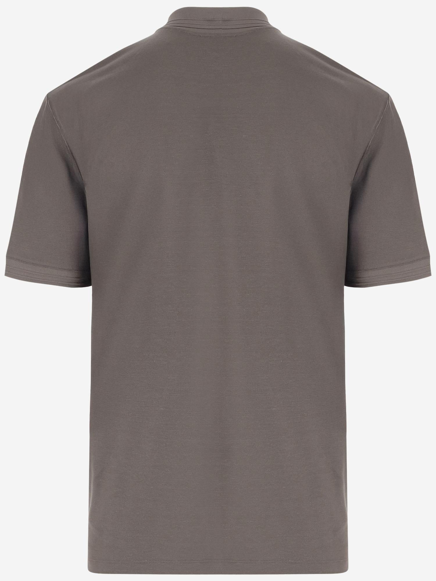 POLO IN MISTO SETA E LINO CON LOGO GM001091 TE14820U6125 GIORGIO ARMANI 
