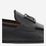 MOCASSINI IN PELLE CON LOGO DG A50462 A6O7080999 DOLCE & GABBANA 