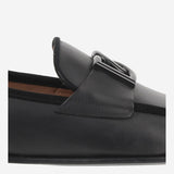 MOCASSINI IN PELLE CON LOGO DG A50462 A6O7080999 DOLCE & GABBANA 