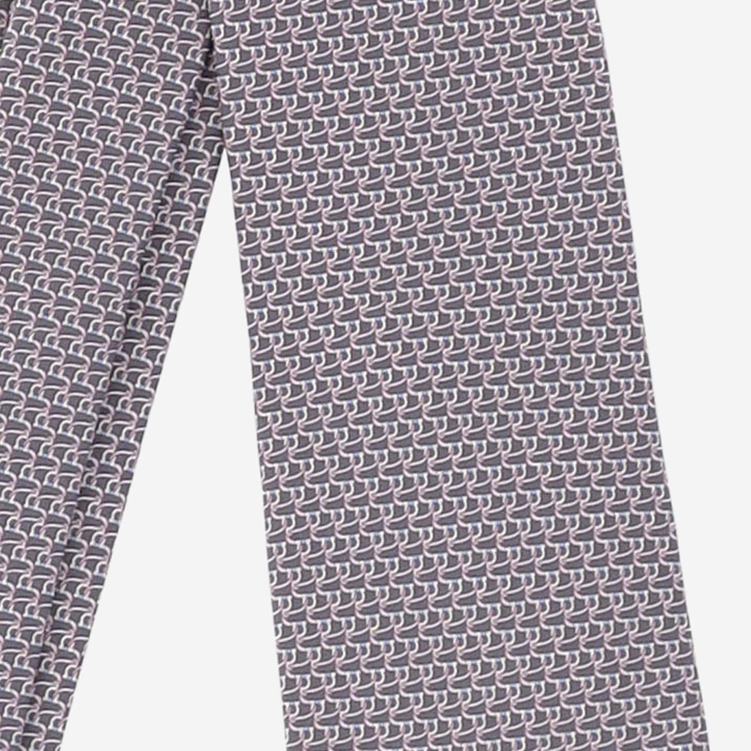 CRAVATTA IN SETA CON MOTIVO GEOMETRICO 351323 004 SALVATORE FERRAGAMO 