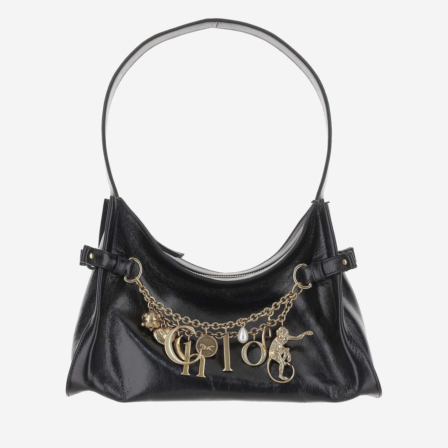 BORSA A SPALLA IN PELLE LUCIDA CH25AS872P60 001 CHLOE 