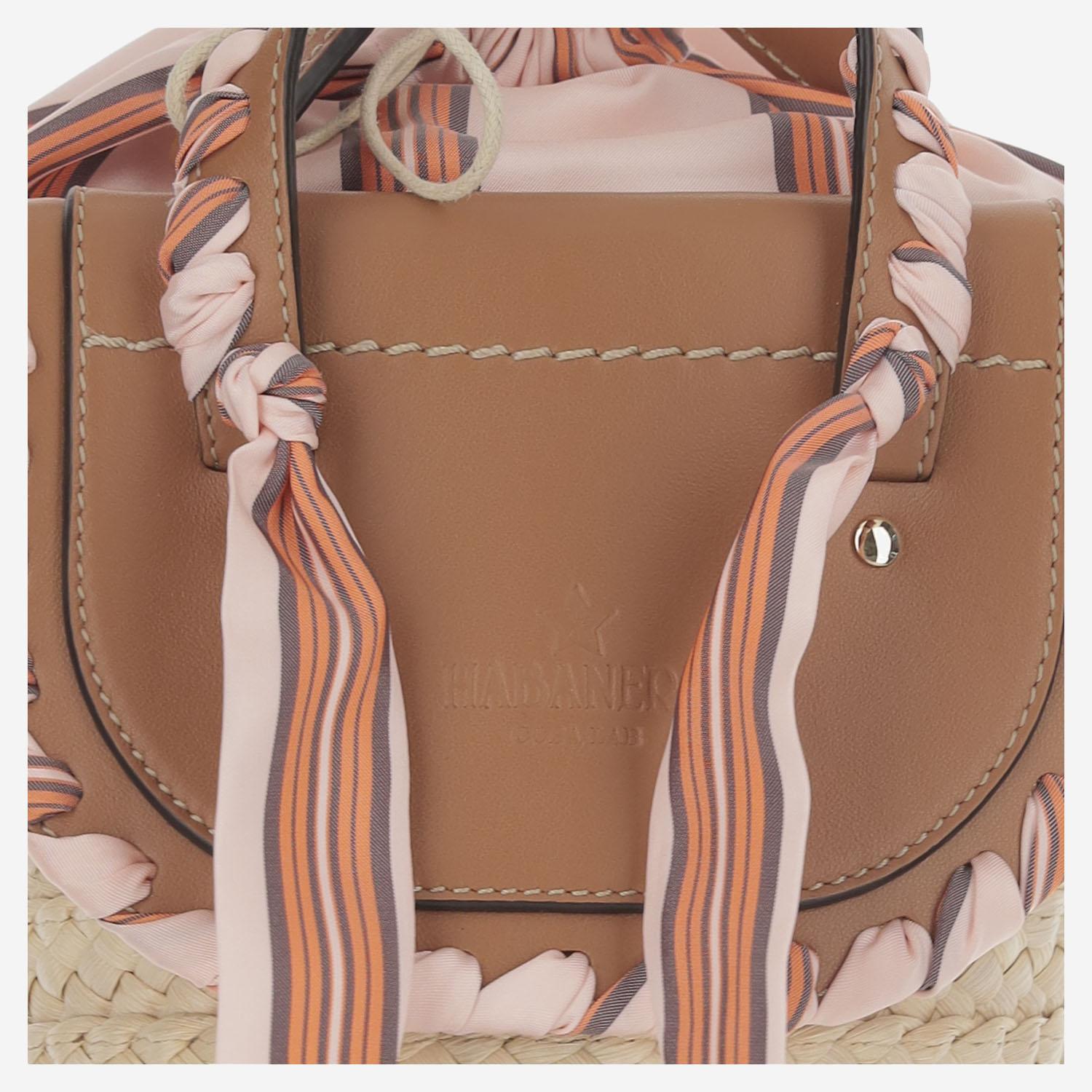BORSA HABANERA SETA - CARAMELLO PICCOLA HABANERASILK CARAMEL CUBA LAB 