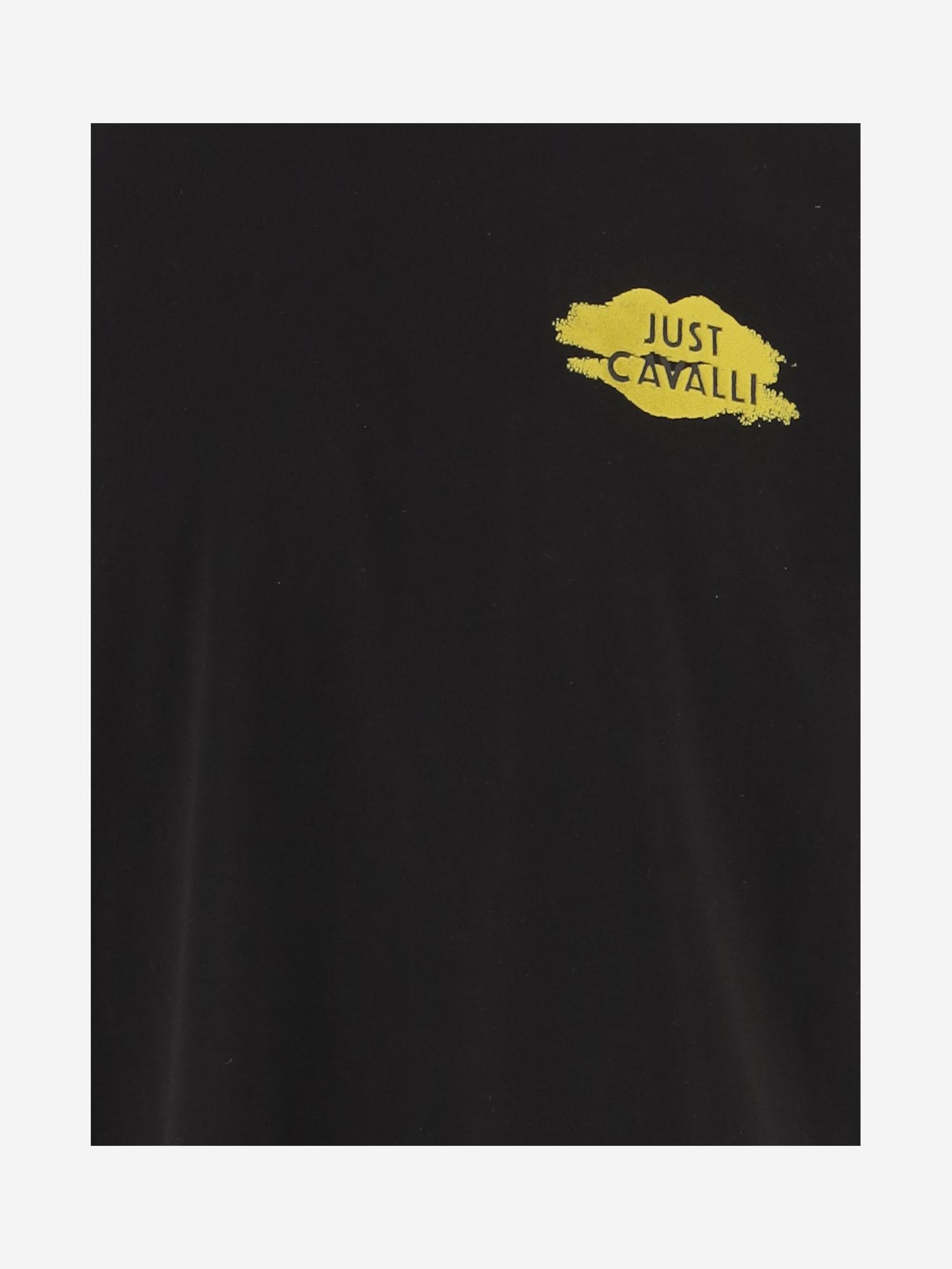 T-SHIRT IN COTONE CON STAMPA 80OAHT17 CJ500899 JUST CAVALLI 