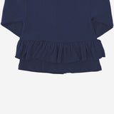 CARDIGAN IN MISTO COTONE STRETCH CON ORLO ARRICCIATO 25W178 DARKBLUE 1+ IN THE FAMILY KIDS 