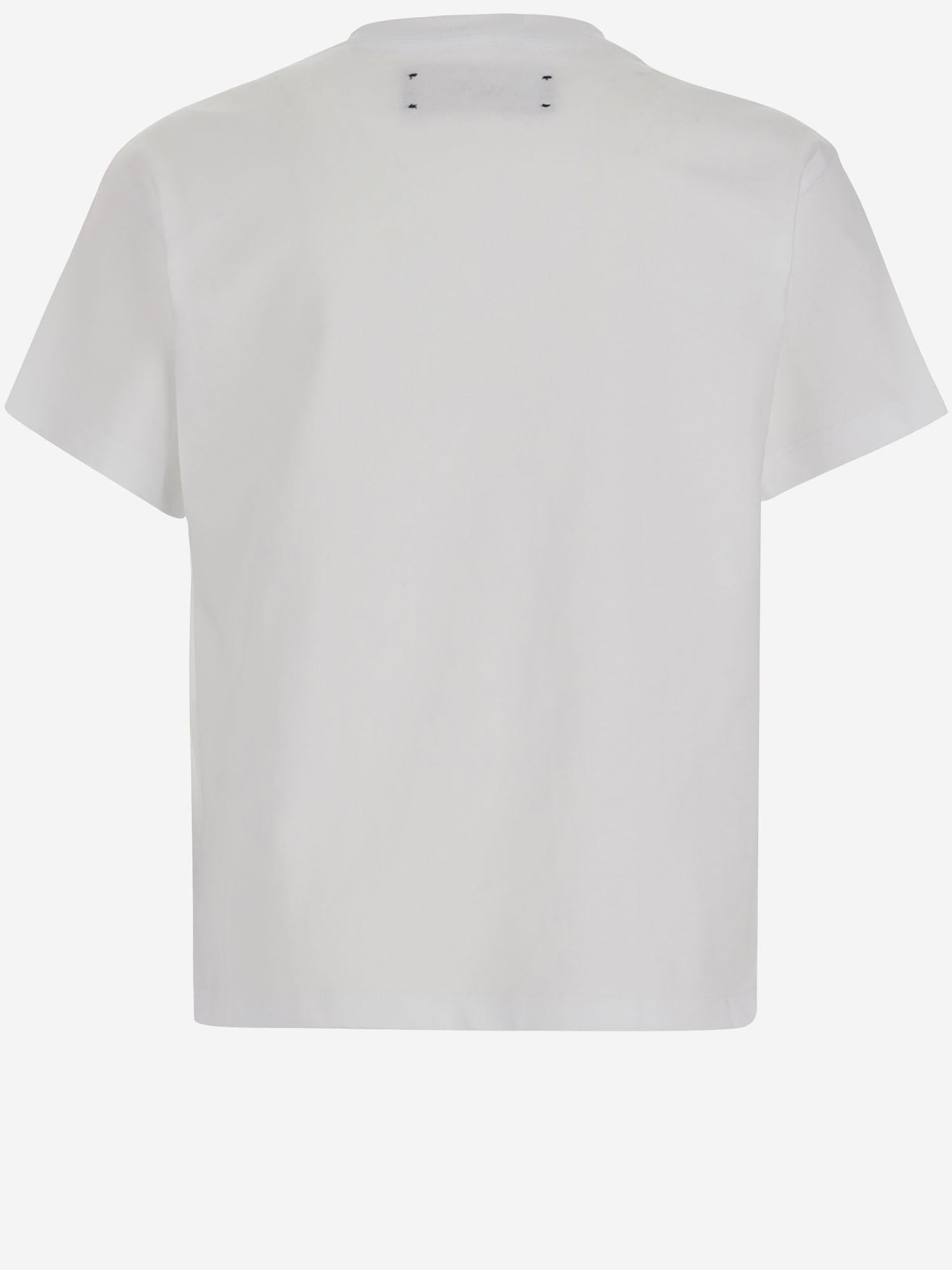 T-SHIRT IN COTONE CON STAMPA LOGO AKJYTE 1013White AMIRI KIDS 