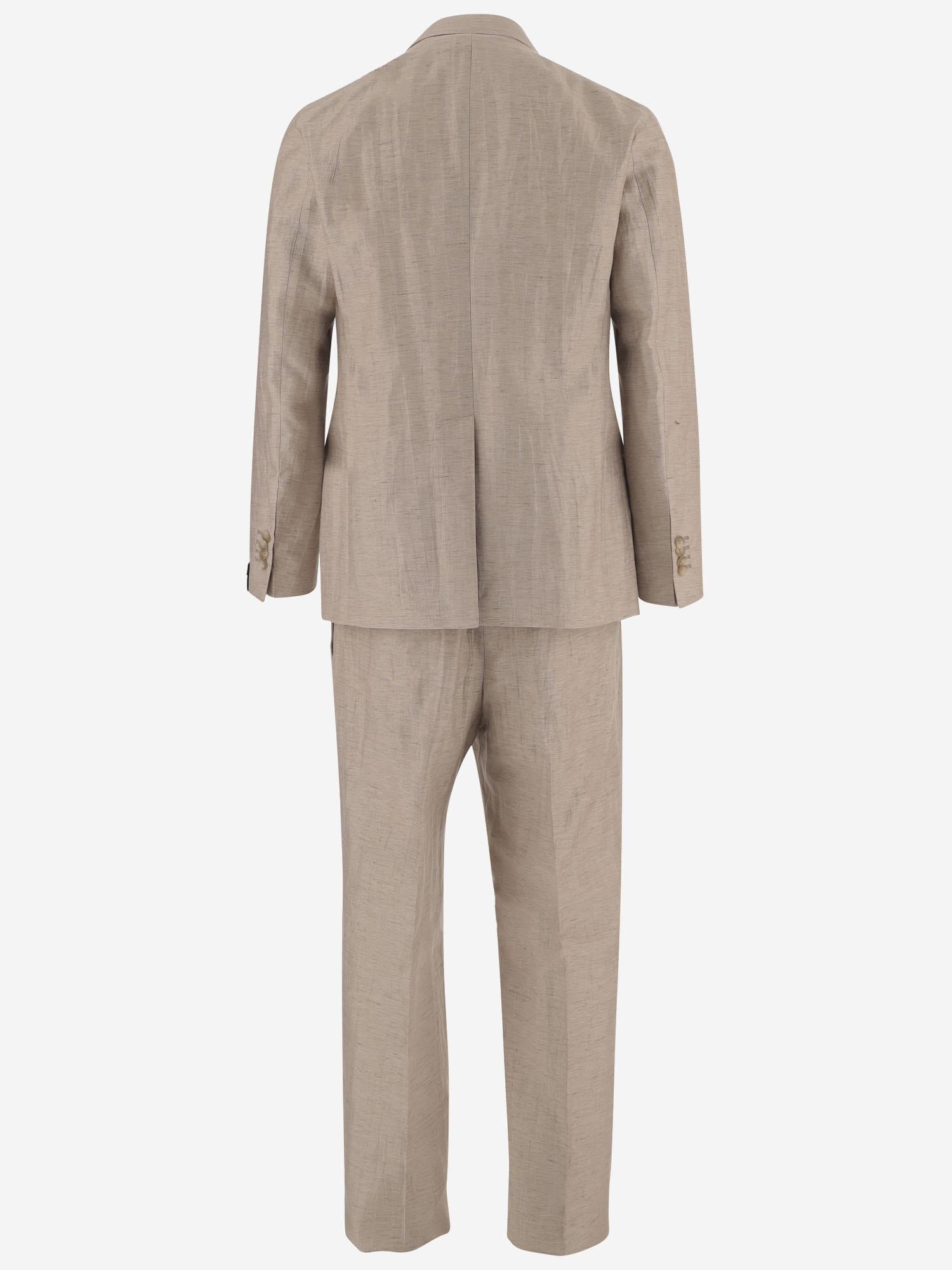 COMPLETO DOPPIOPETTO IN MISTO LINO E COTONE 2SNY10BNT A40008T1305 TAGLIATORE 