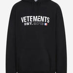 FELPA IN MISTO COTONE CON LOGO UE54HD100B BLACK VETEMENTS 