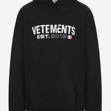FELPA IN MISTO COTONE CON LOGO UE54HD100B BLACK VETEMENTS 