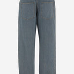 JEANS IN DENIM DI COTONE CON RISVOLTI CHECK 8116361 MIDBLUE BURBERRY 