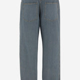 JEANS IN DENIM DI COTONE CON RISVOLTI CHECK 8116361 MIDBLUE BURBERRY 