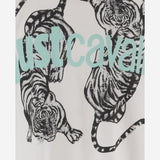 T-SHIRT IN COTONE CON STAMPA 80OAHE16 CJ110003 JUST CAVALLI 