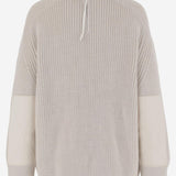 MAGLIONE CON ZIP IN LANA 6252K21069 OFFWHITE CARVEN 