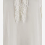 CAMICIA IN SETA STRETCH CON VOLANT DIANA T2511 HER SHIRT 