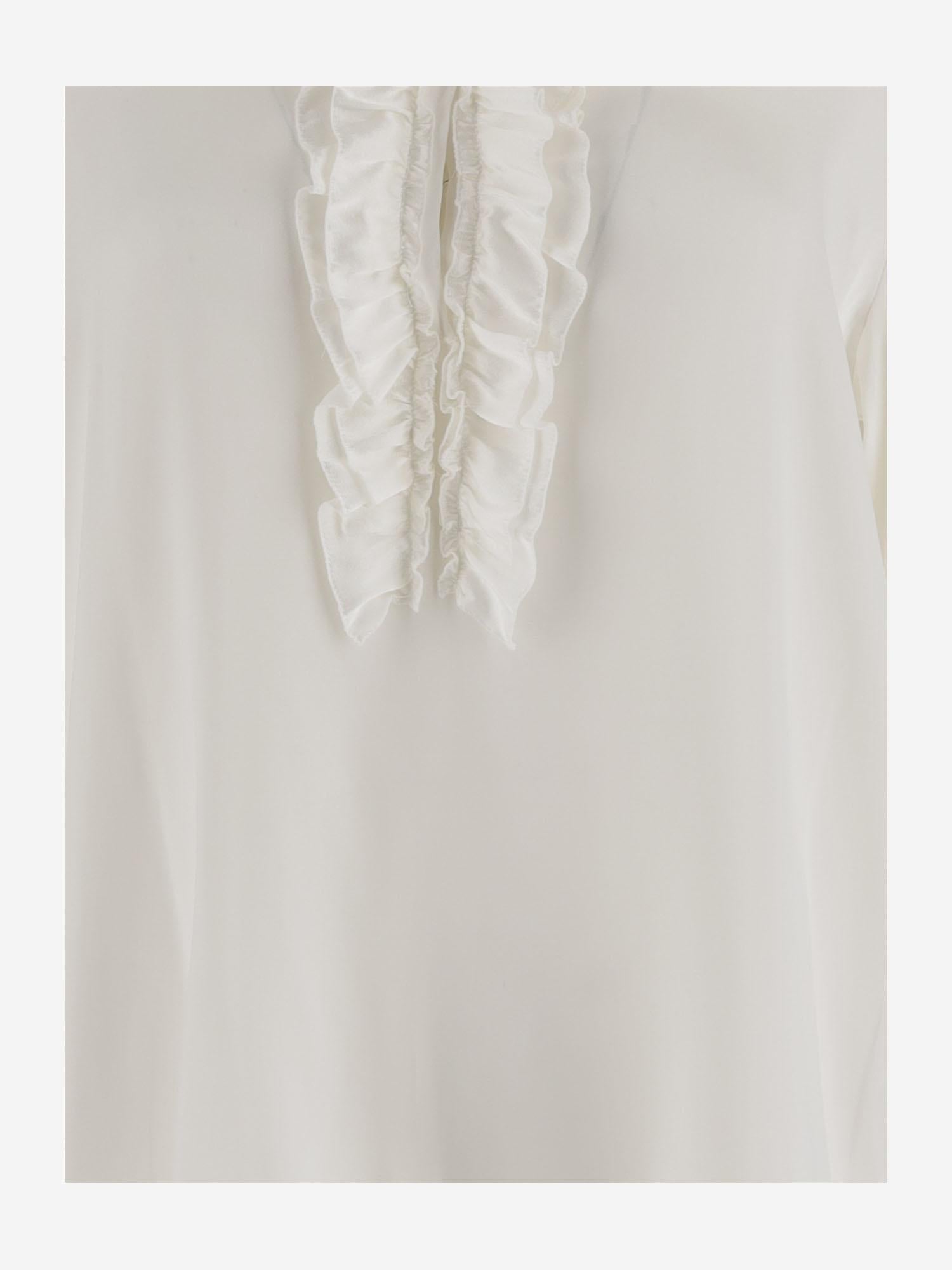 CAMICIA IN SETA STRETCH CON VOLANT DIANA T2511 HER SHIRT 