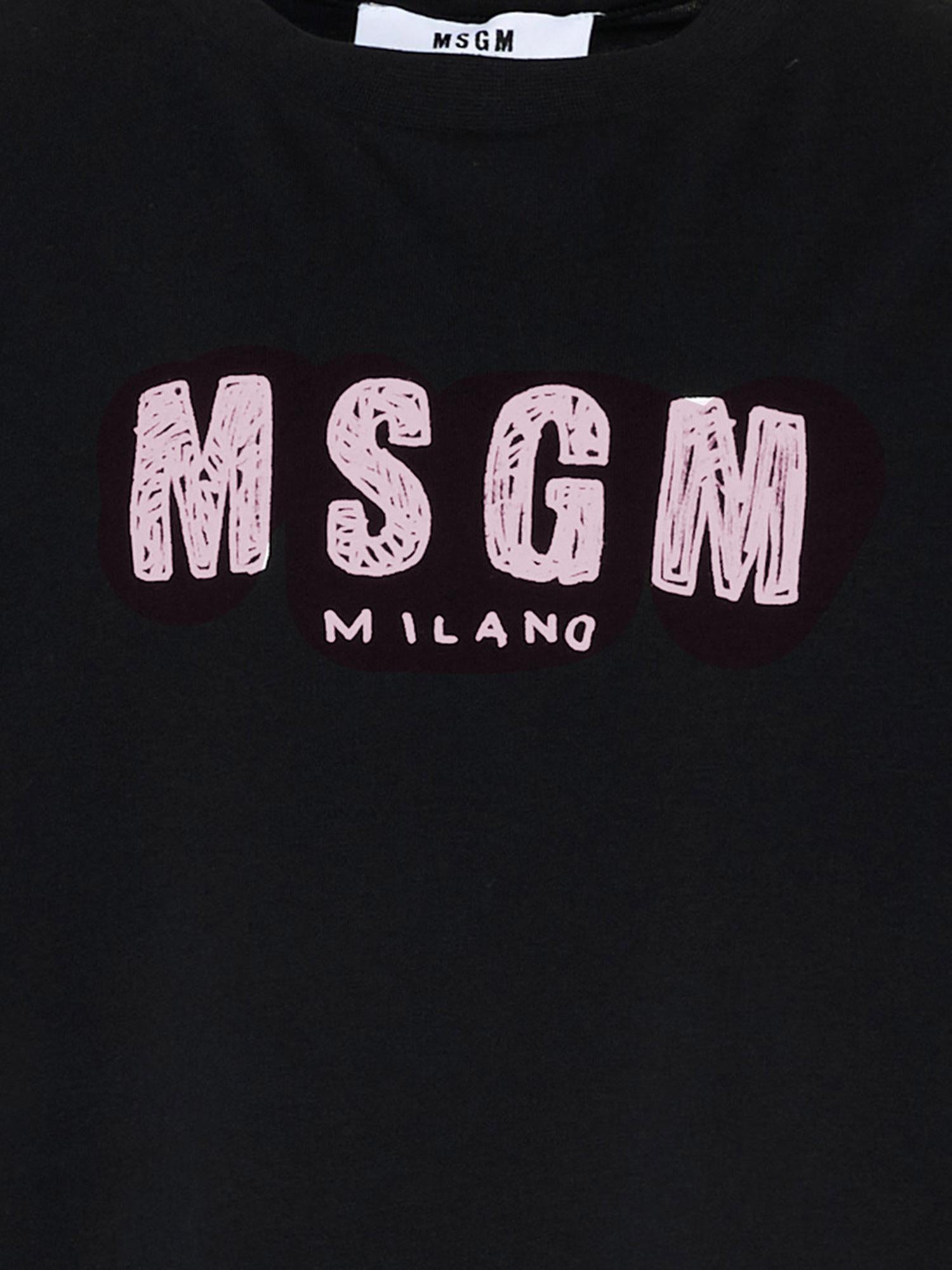 T-SHIRT IN COTONE CON LOGO S6MSJUTH004 11088 MSGM KIDS 