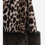 CAPPOTTO IN PELLICCIA SINTETICA CON MOTIVO ANIMALIER EF71 LEO005 UNCOMMON 