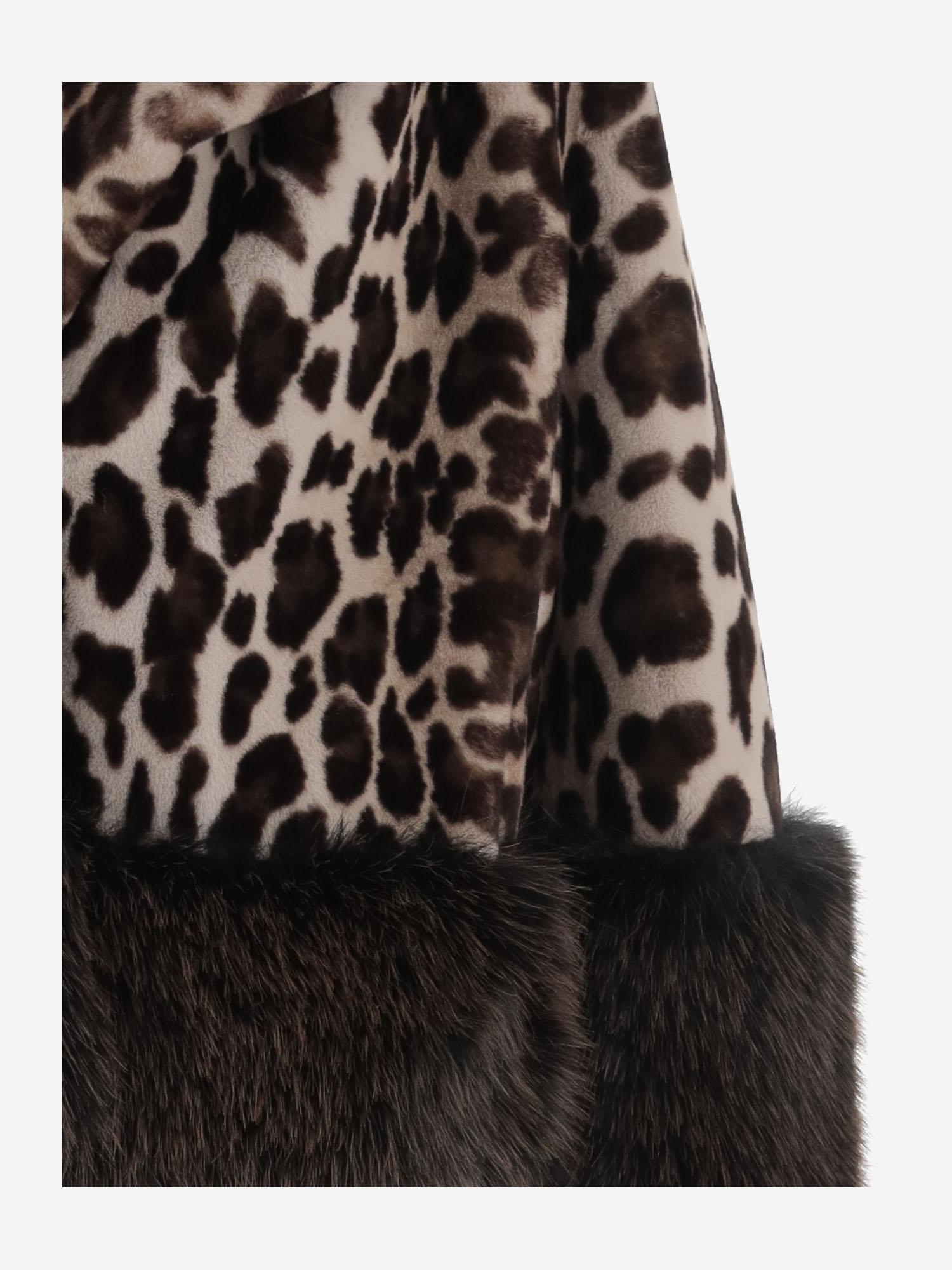 CAPPOTTO IN PELLICCIA SINTETICA CON MOTIVO ANIMALIER EF71 LEO005 UNCOMMON 