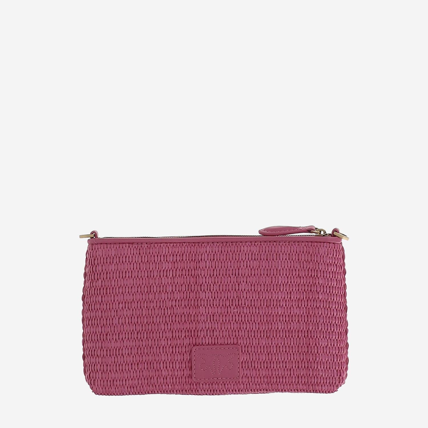 Borsa piatta a tracolla in rafia 104277 A2CFN17Q PINKO 