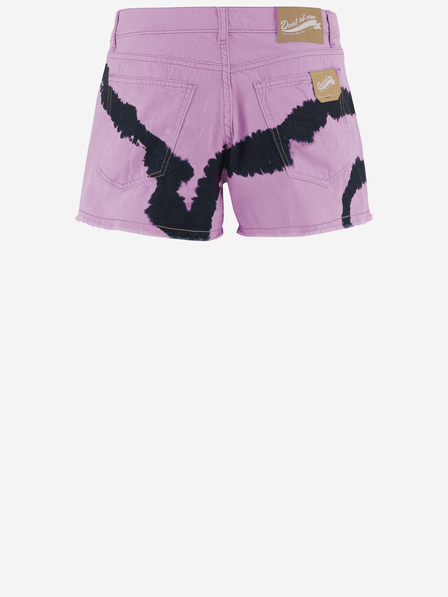 PANTALONI CORTI IN COTONE CON MOTIVO TIE-DYE DAM26TU4 PINK DONT @ ME 