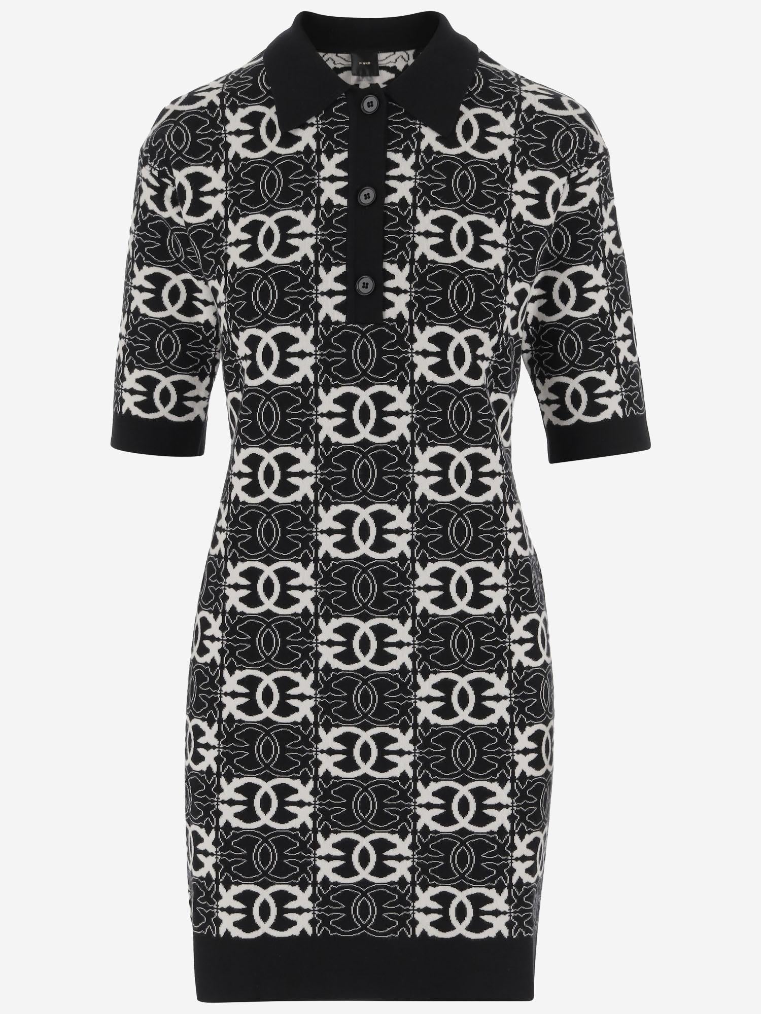 ABITO LOVE BIRDS IN MISTO VISCOSA 106039 A2YDZZ2 PINKO 