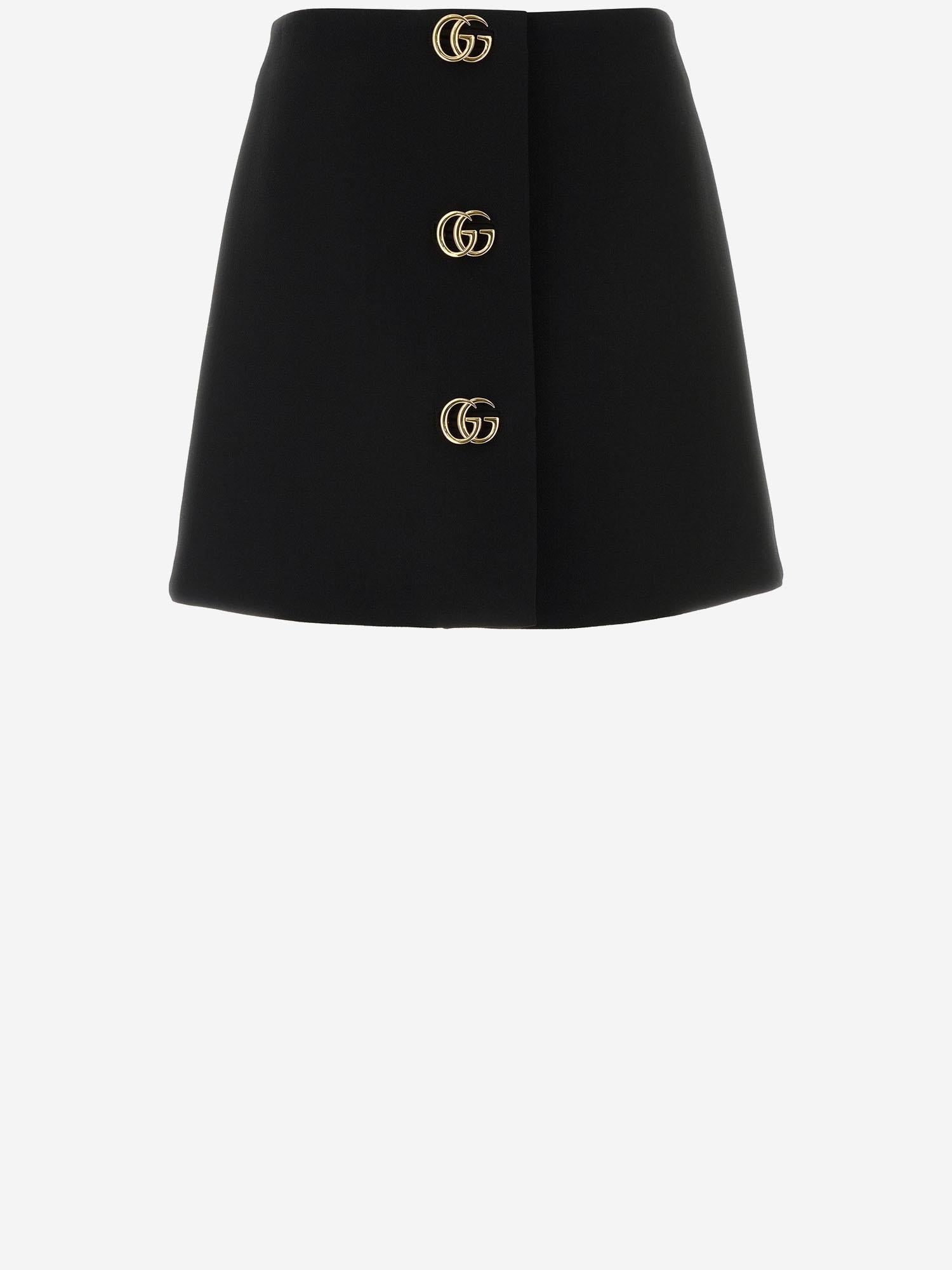 GONNA IN LANA CON BOTTONI GG 864526 ZACKN1000 GUCCI 