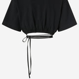 TOP IN COTONE CON COULISSE REGOLABILE 106907 A3ARZ99 PINKO 