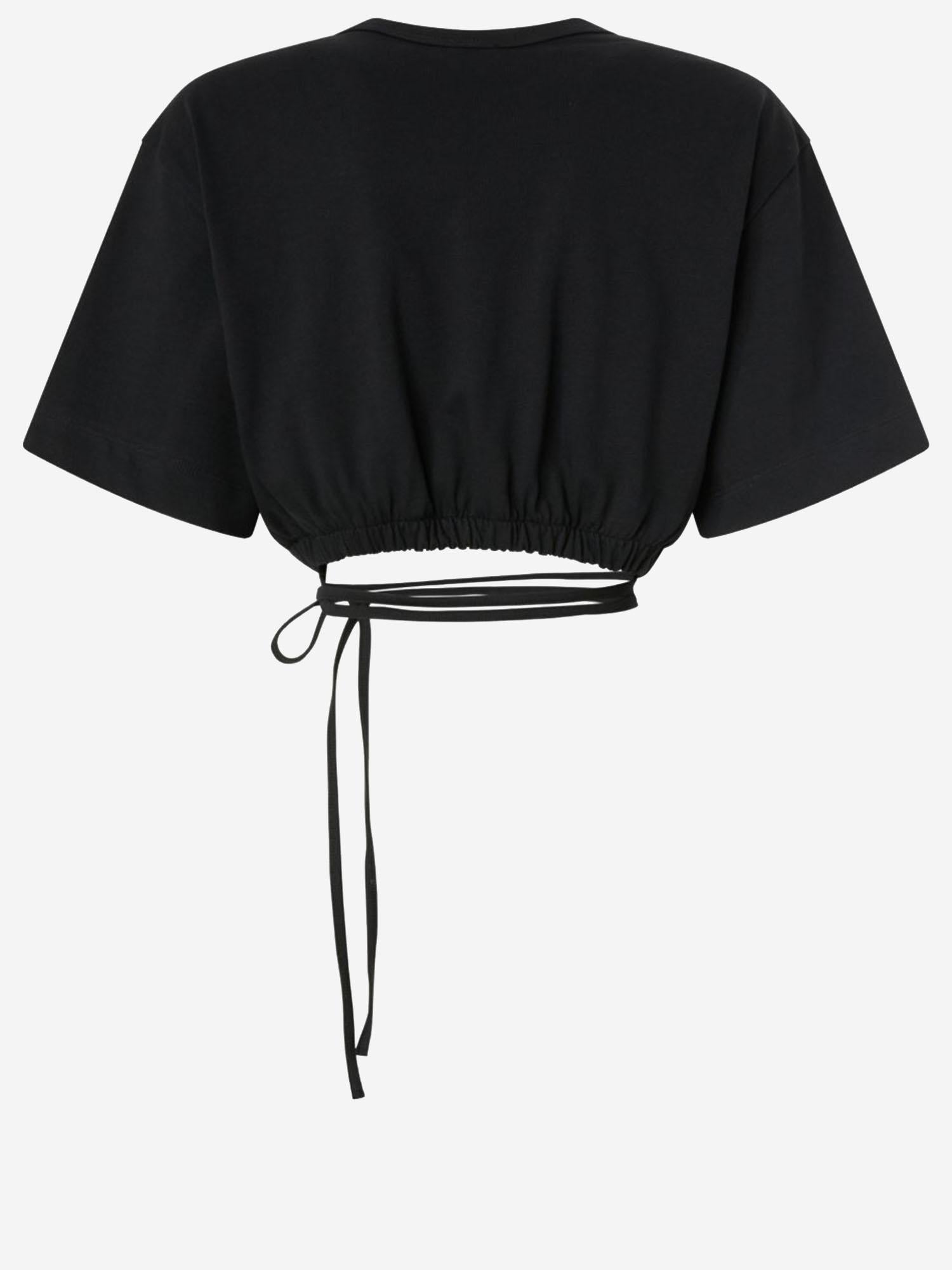 TOP IN COTONE CON COULISSE REGOLABILE 106907 A3ARZ99 PINKO 