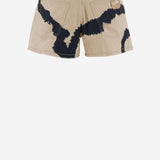 PANTALONI CORTI IN COTONE CON MOTIVO TIE-DYE DAM26TU4 BEIGE DONT @ ME 