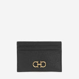 PORTACARTE GANCINI 220007 001NERO SALVATORE FERRAGAMO 