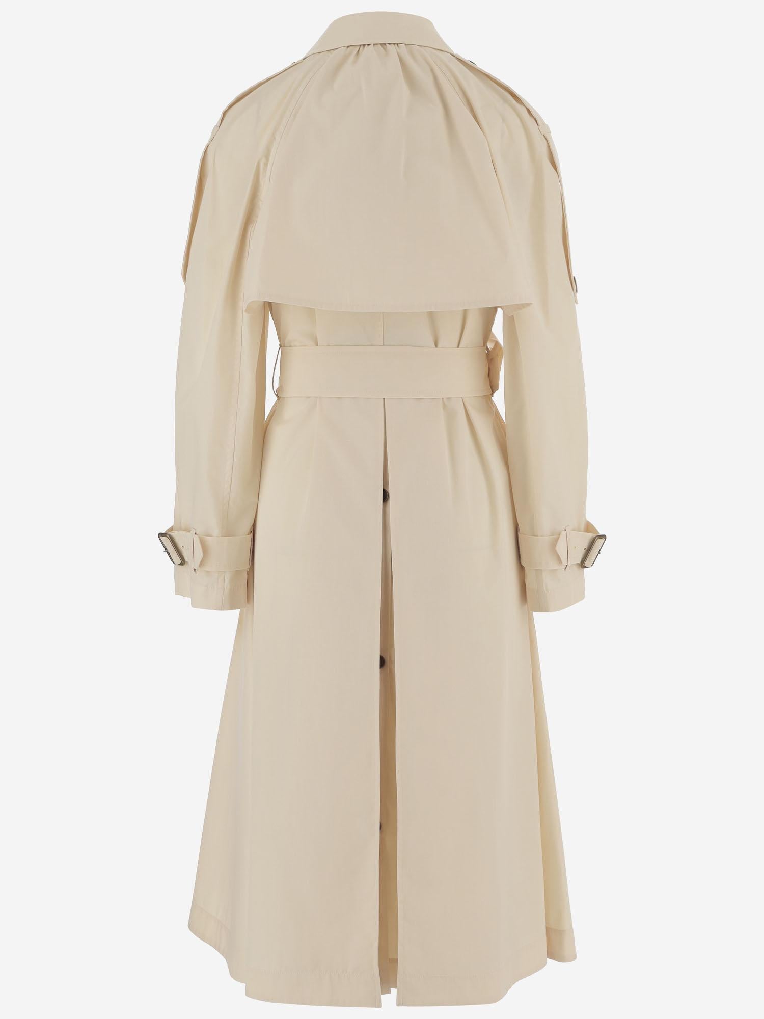 TRENCH LUNGO IN TELA TREROSE 8120869 TUNDRABEIGE BURBERRY 