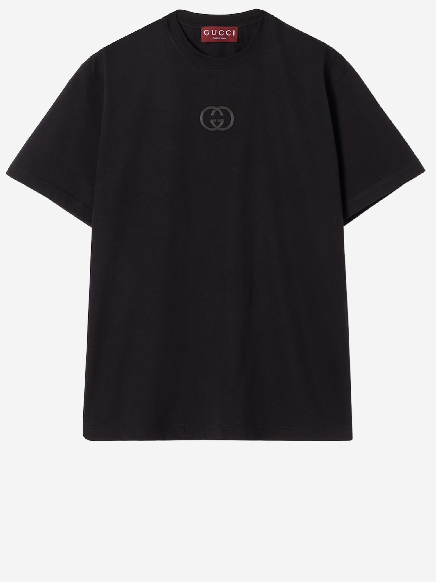 T-SHIRT IN COTONE CON RICAMO LOGO 854394 XJHN01043 GUCCI 