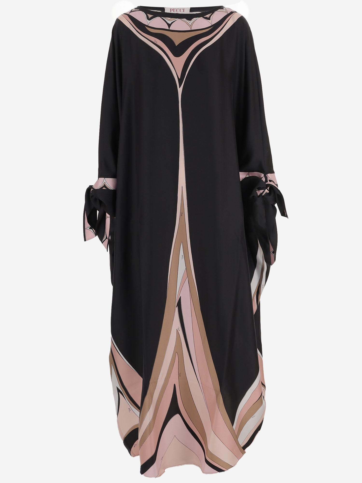 CAFTANO IN TWILL DI SETA CON STAMPA FARI 6HRL656H860 071 EMILIO PUCCI 