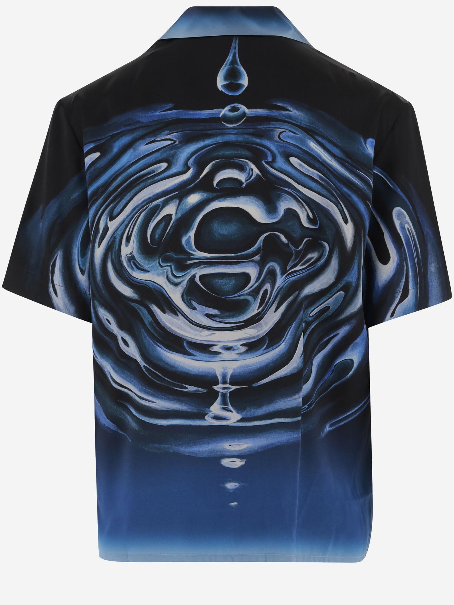 CAMICIA IN SETA CON STAMPA GRAFICA MSP26SH003 08 CASABLANCA 