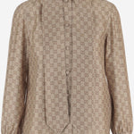 CAMICIA GG IN SETA CON FIOCCO 860513 ZAUUN2072 GUCCI 