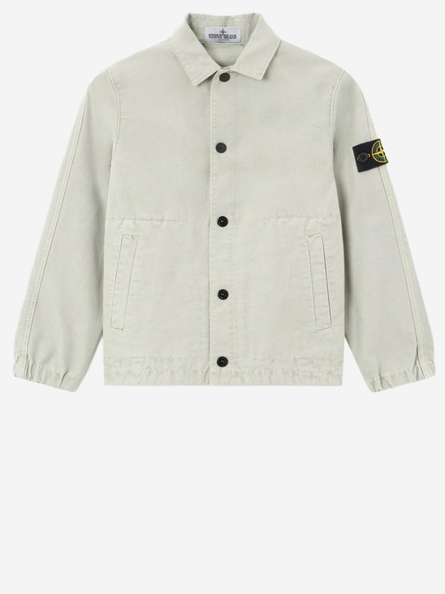 GIACCA IN COTONE CON LOGO 4100010 S0104V0161 STONE ISLAND KIDS 
